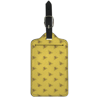 Bee Honeycomb Pattern Print Luggage Tag