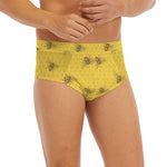 Bee Honeycomb Pattern Print Men's Briefs