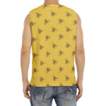Bee Honeycomb Pattern Print Men's Fitness Tank Top