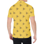 Bee Honeycomb Pattern Print Men's Shirt