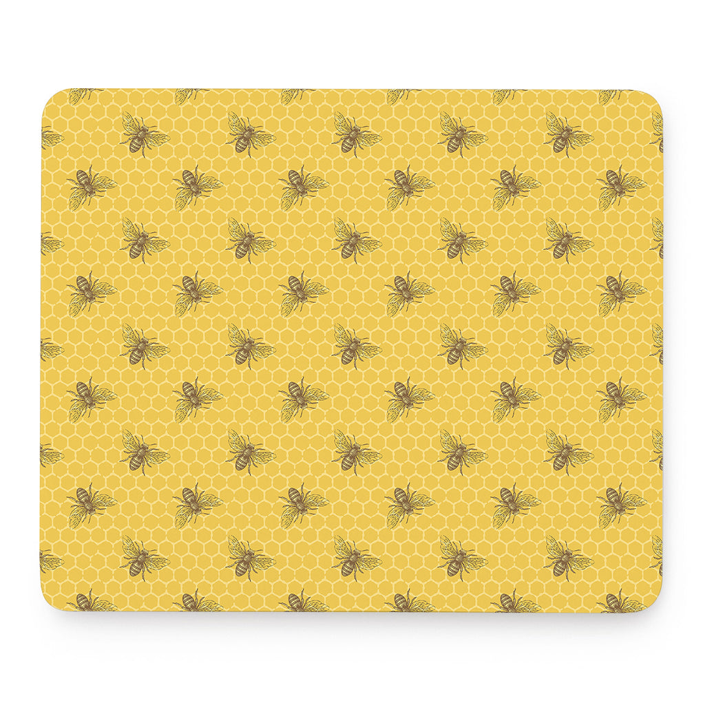 Bee Honeycomb Pattern Print Mouse Pad