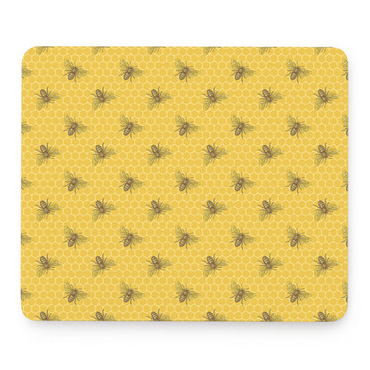Bee Honeycomb Pattern Print Mouse Pad