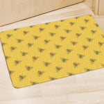 Bee Honeycomb Pattern Print Polyester Doormat