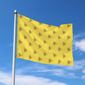 Bee Honeycomb Pattern Print Polyester Flag
