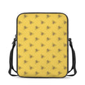 Bee Honeycomb Pattern Print Rectangular Crossbody Bag