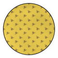 Bee Honeycomb Pattern Print Round Floor Mat