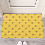Bee Honeycomb Pattern Print Rubber Doormat