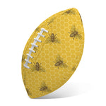 Bee Honeycomb Pattern Print Rugby Ball
