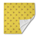 Bee Honeycomb Pattern Print Silk Bandana