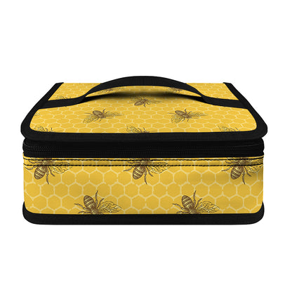Bee Honeycomb Pattern Print Small Lunch Bag