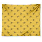 Bee Honeycomb Pattern Print Tapestry