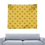 Bee Honeycomb Pattern Print Tapestry