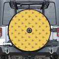 Bee Honeycomb Pattern Print Tire Cover With Camera Hole