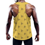 Bee Honeycomb Pattern Print Training Tank Top
