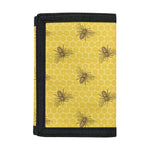 Bee Honeycomb Pattern Print Trifold Wallet