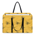 Bee Honeycomb Pattern Print Utility Tote Bag