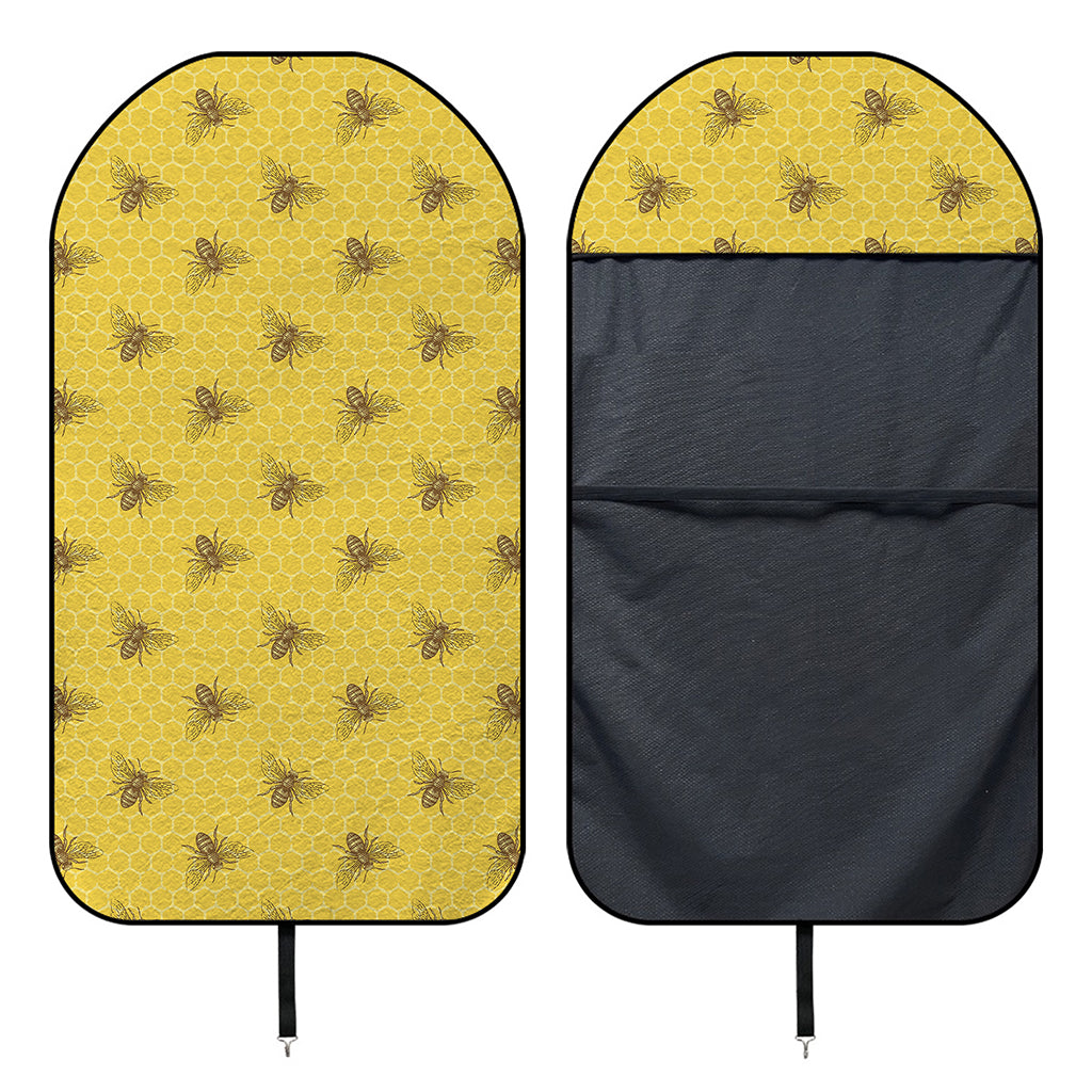 Bee Honeycomb Pattern Print Waterproof Car Seat Cover