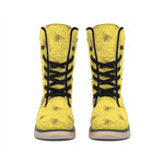 Bee Honeycomb Pattern Print Winter Boots