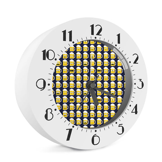 Beer Emoji Pattern Print Alarm Clock