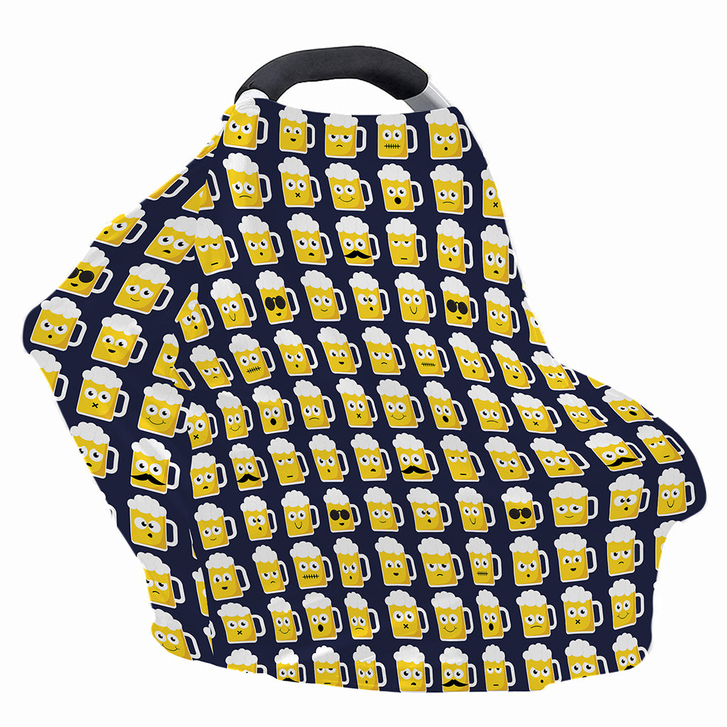 Beer Emoji Pattern Print Baby Seat Cover