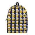 Beer Emoji Pattern Print School Backpack