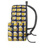 Beer Emoji Pattern Print Backpack