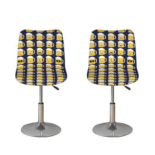 Beer Emoji Pattern Print Bar Stool Covers