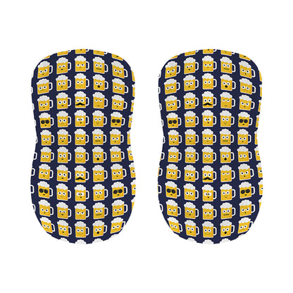 Beer Emoji Pattern Print Bar Stool Covers