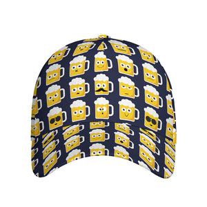 Beer Emoji Pattern Print Baseball Cap