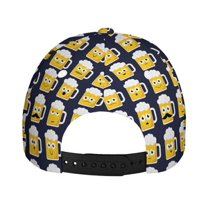 Beer Emoji Pattern Print Baseball Cap