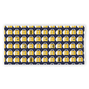 Beer Emoji Pattern Print Beach Towel