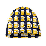Beer Emoji Pattern Print Beanie