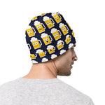 Beer Emoji Pattern Print Beanie