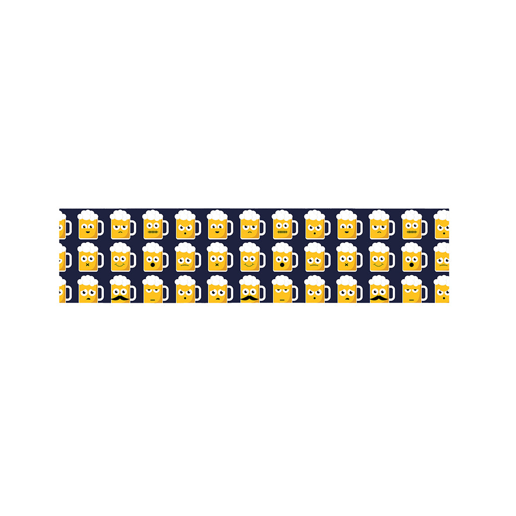 Beer Emoji Pattern Print Bed Runner