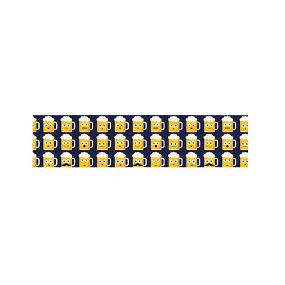 Beer Emoji Pattern Print Bed Runner
