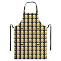 Beer Emoji Pattern Print Bib Apron With Pocket