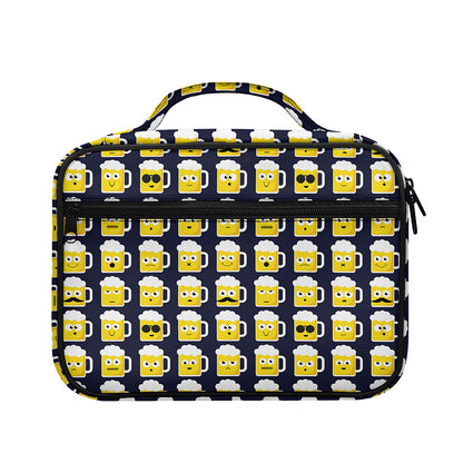 Beer Emoji Pattern Print Briefcase Bible Bag