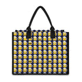 Beer Emoji Pattern Print Canvas Tote Bag