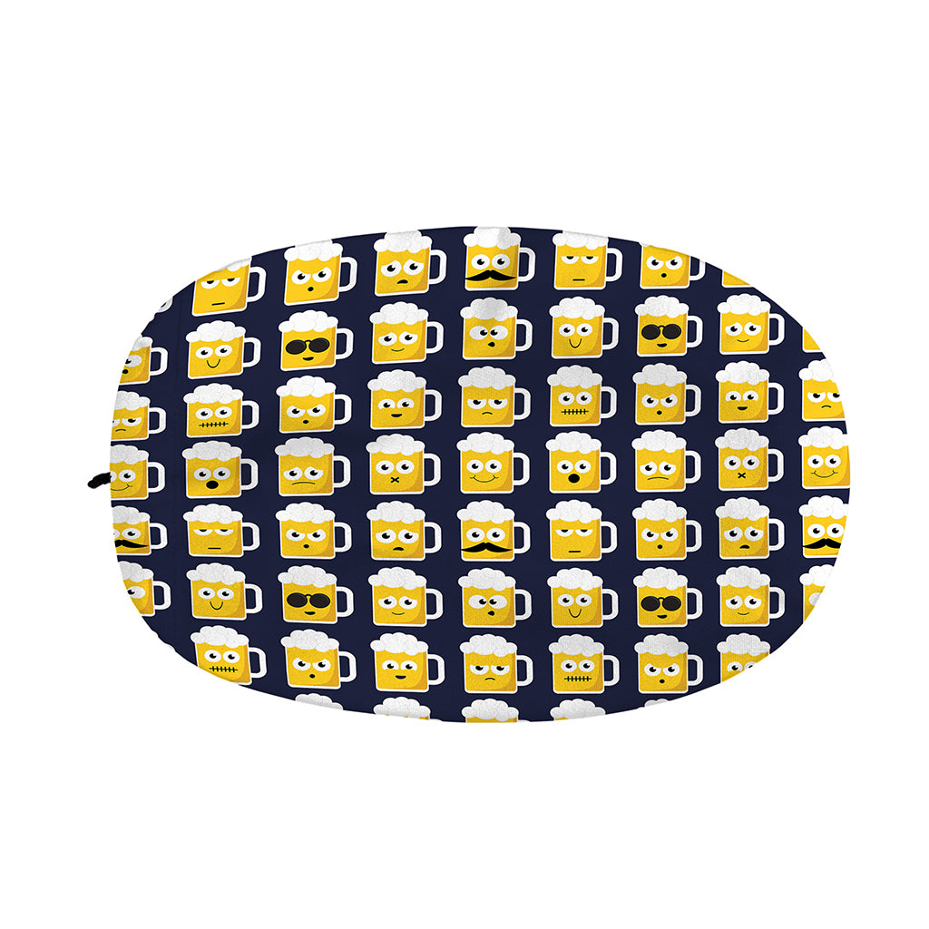 Beer Emoji Pattern Print Car Side Mirror Covers