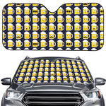 Beer Emoji Pattern Print Car Windshield Sun Shade