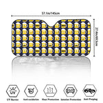 Beer Emoji Pattern Print Car Windshield Sun Shade