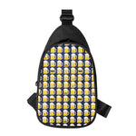 Beer Emoji Pattern Print Chest Bag