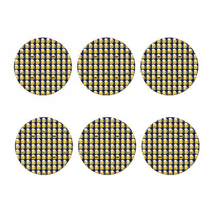 Beer Emoji Pattern Print Coaster Set