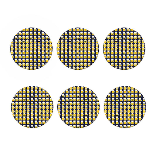 Beer Emoji Pattern Print Coaster Set