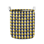 Beer Emoji Pattern Print Collapsible Laundry Basket