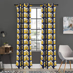 Beer Emoji Pattern Print Curtain
