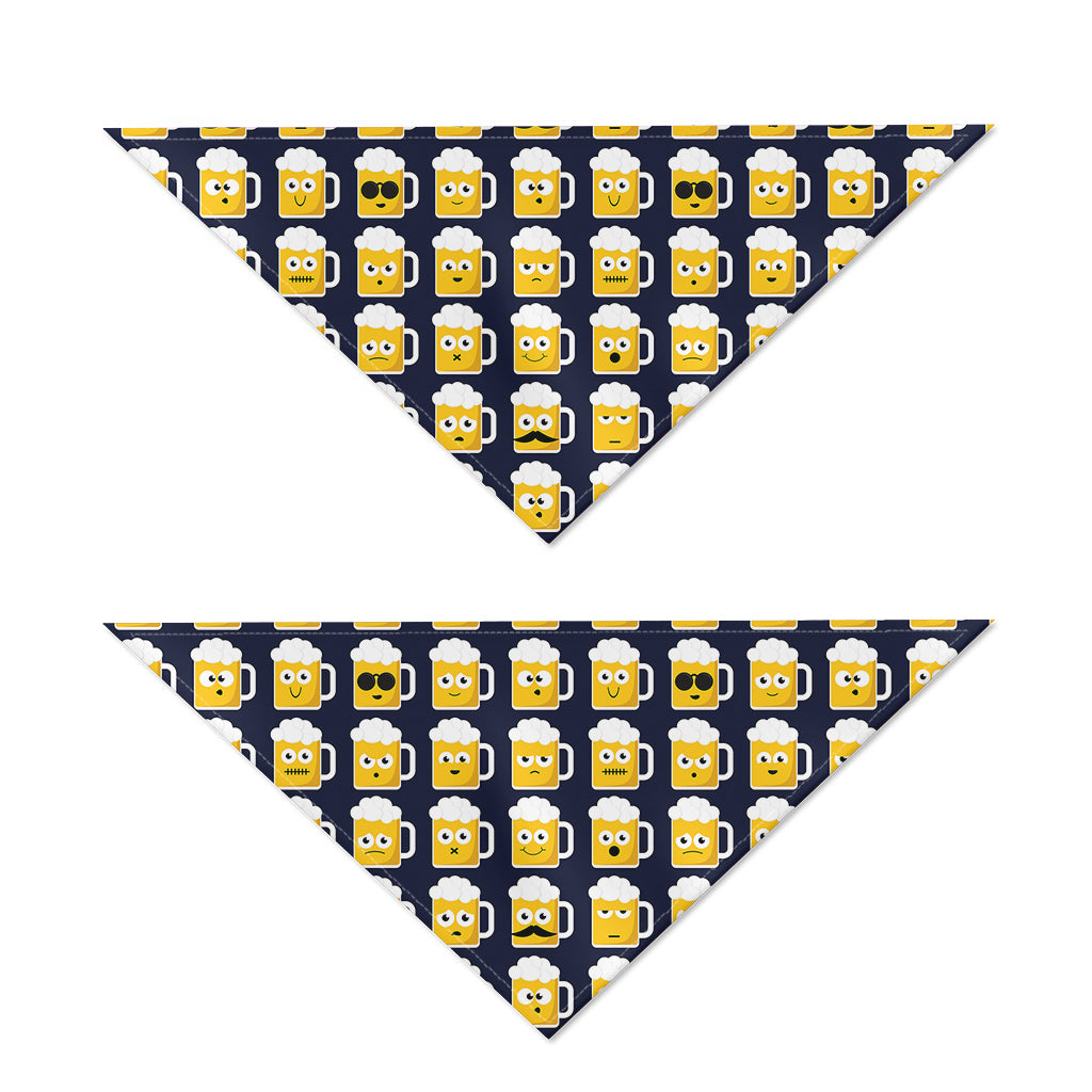 Beer Emoji Pattern Print Dog Bandana