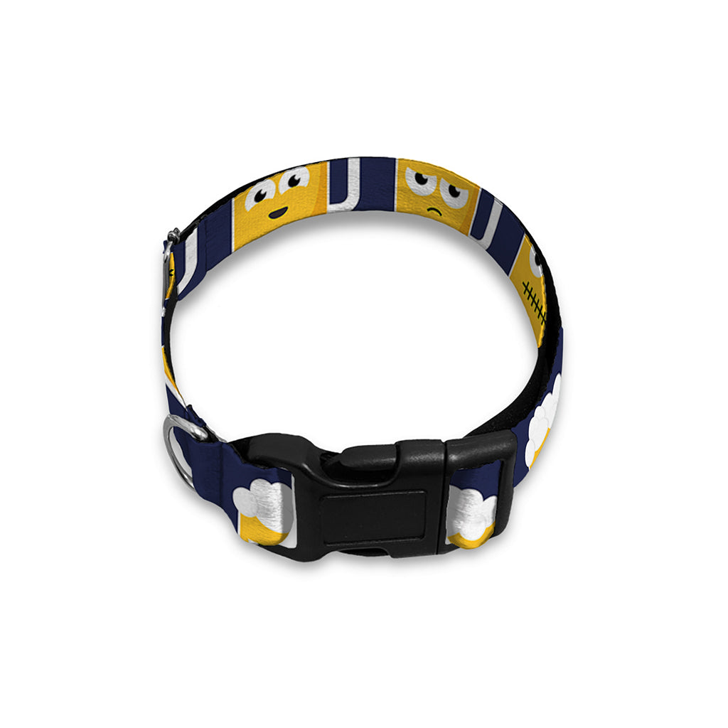 Beer Emoji Pattern Print Dog Collar