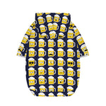 Beer Emoji Pattern Print Dog Zip Up Hoodie