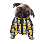 Beer Emoji Pattern Print Dog Zip Up Jacket